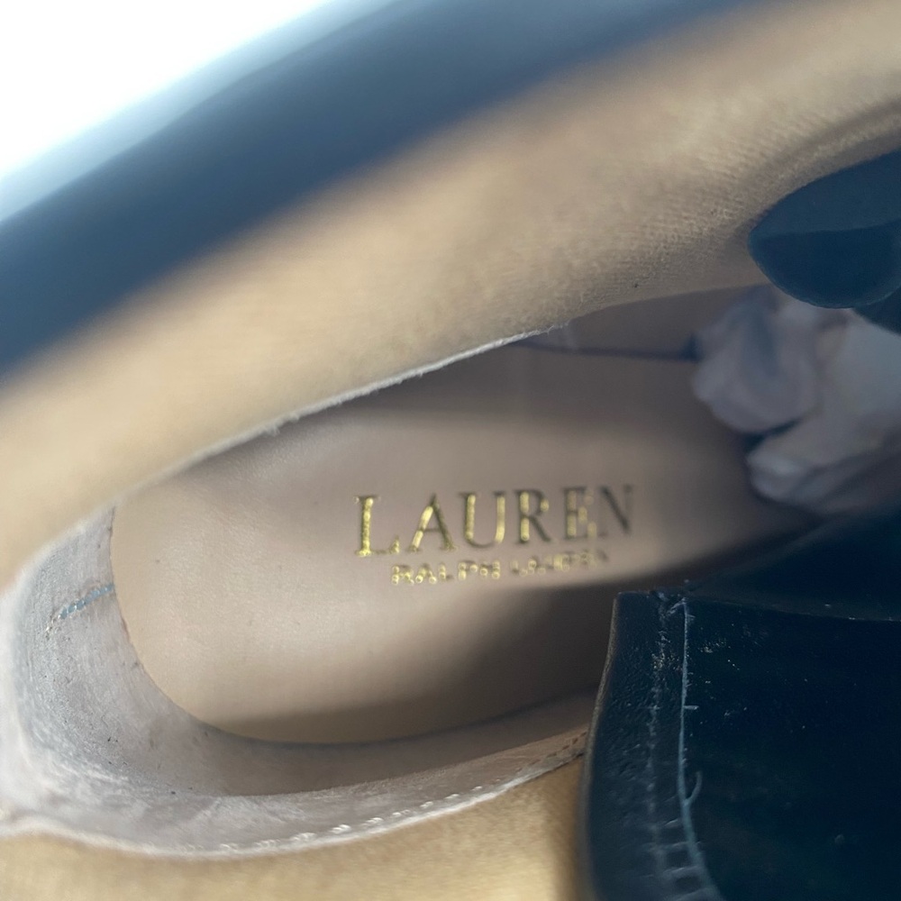 Lauren Ralph Lauren Womens Mabel Suede Lace-Up Booties Black Size 8.5‎ - Picture 12 of 14